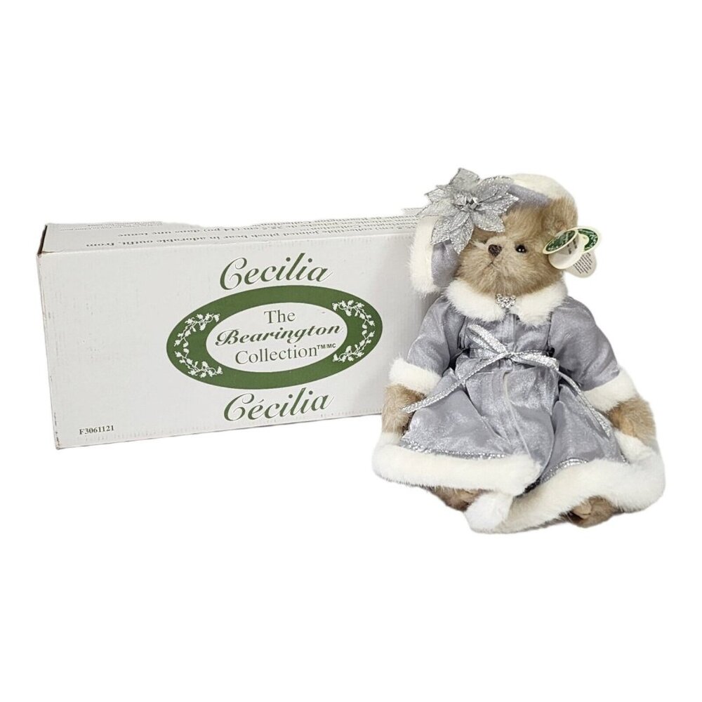 Vintage Bearington Collection Cecilia 14" Jointed Plush Holiday Christmas Bear